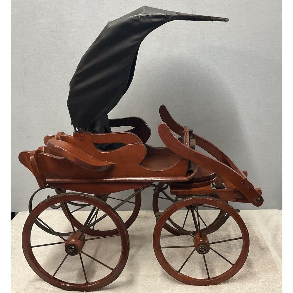 Vintage Old West Wood & Metal Horse Carriage Stagecoach Model 36” X 24”